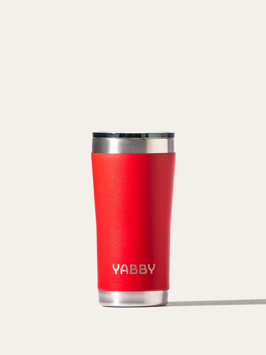 Best Coffee Tumbler to travel with in Australia. Insulated Stainless Steel in colour Red with Triple wall to keep drinks hot and cold for longer. By Yabby Outdoors.